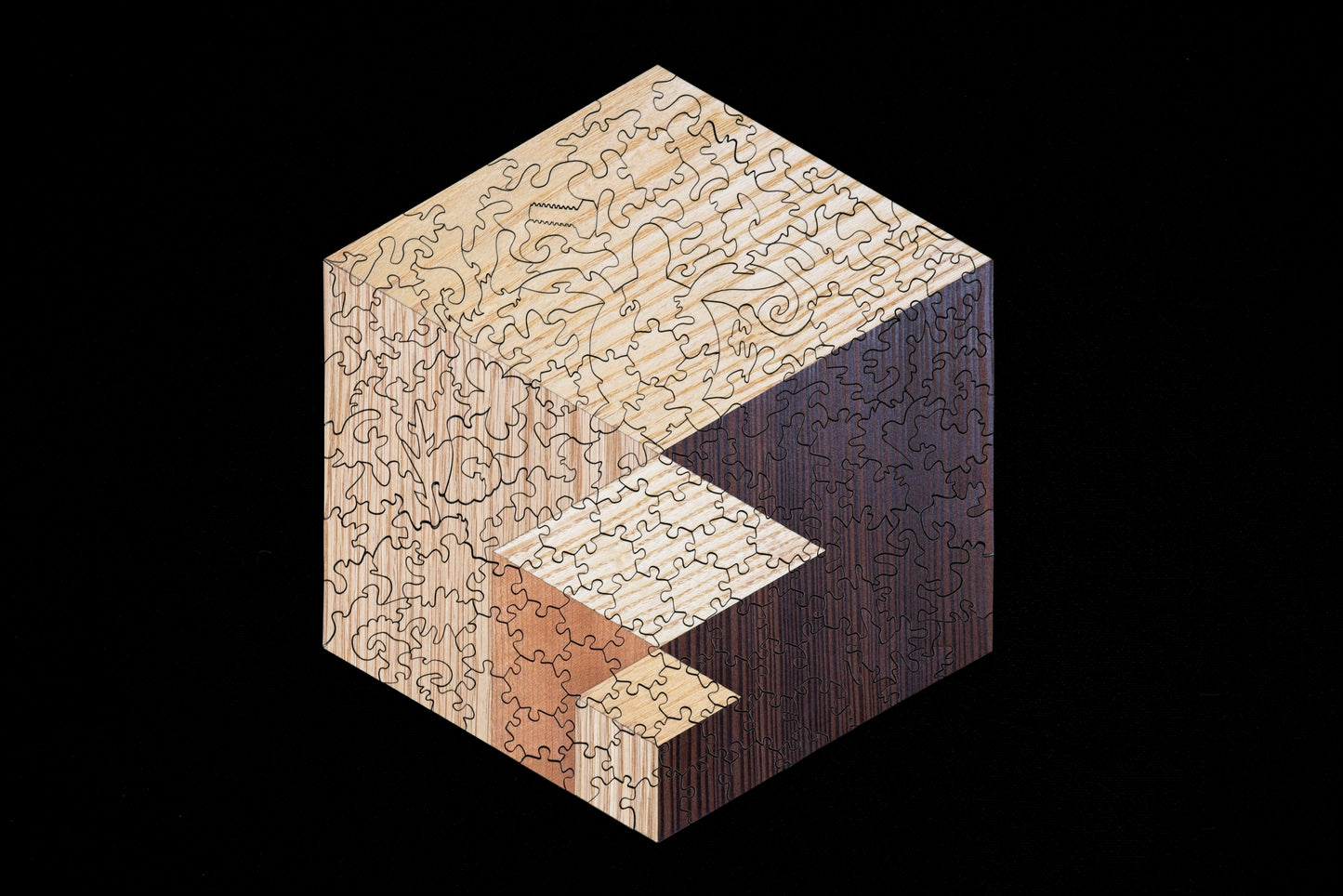 Bestagon Wood Marquetry Jigsaw Puzzle