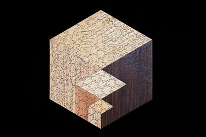 Bestagon Wood Marquetry Jigsaw Puzzle