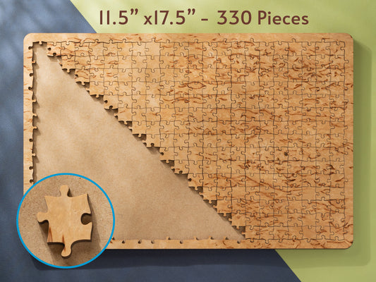 Karelian Birch Jigsaw Puzzle, 330 Pieces, Wood Grain Puzzle