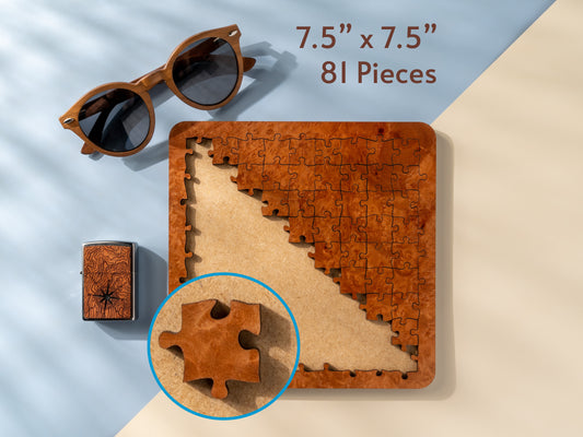 Madrone Wood Jigsaw Puzzle, 81 Pieces, Wood Grain Puzzle