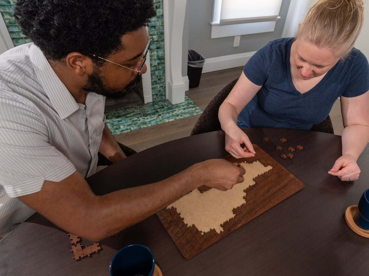 Walnut Wood Jigsaw Puzzle, 242 Pieces, Wood Grain Puzzle