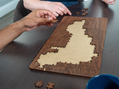 Walnut Wood Jigsaw Puzzle, 242 Pieces, Wood Grain Puzzle